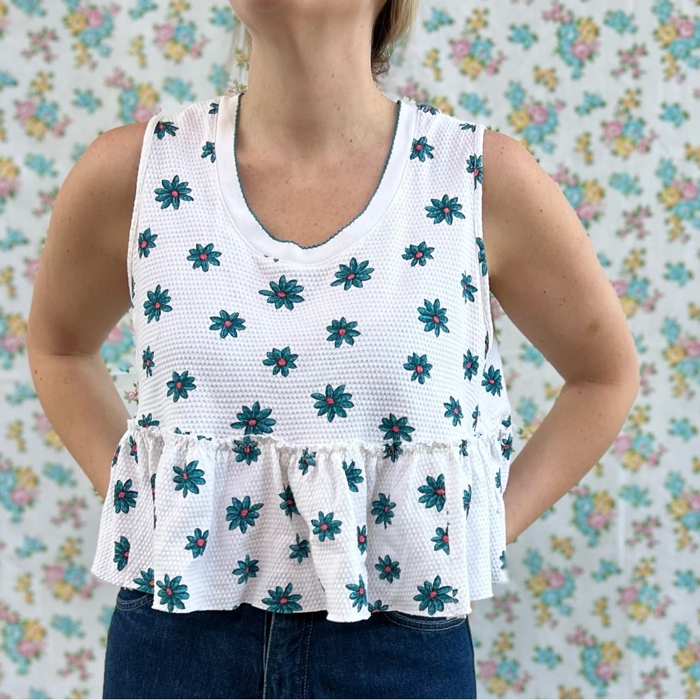 Upcycled custom made crop tank top
